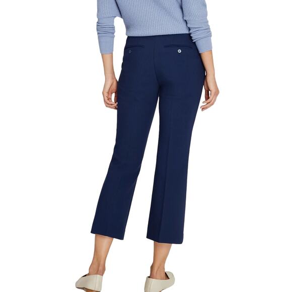 Club Monaco Crop Kick Flare Pants Navy Size 34 Jean Size 14 pant - Picture 3 of 4